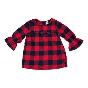 6/6X Plaid Flannel Top